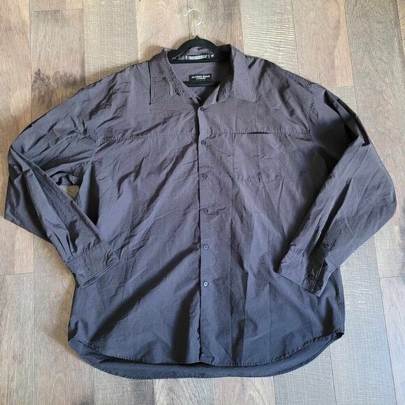 Alfred Sung NWOT Men's black button up top with one front pocket. - Picture 1 of 5